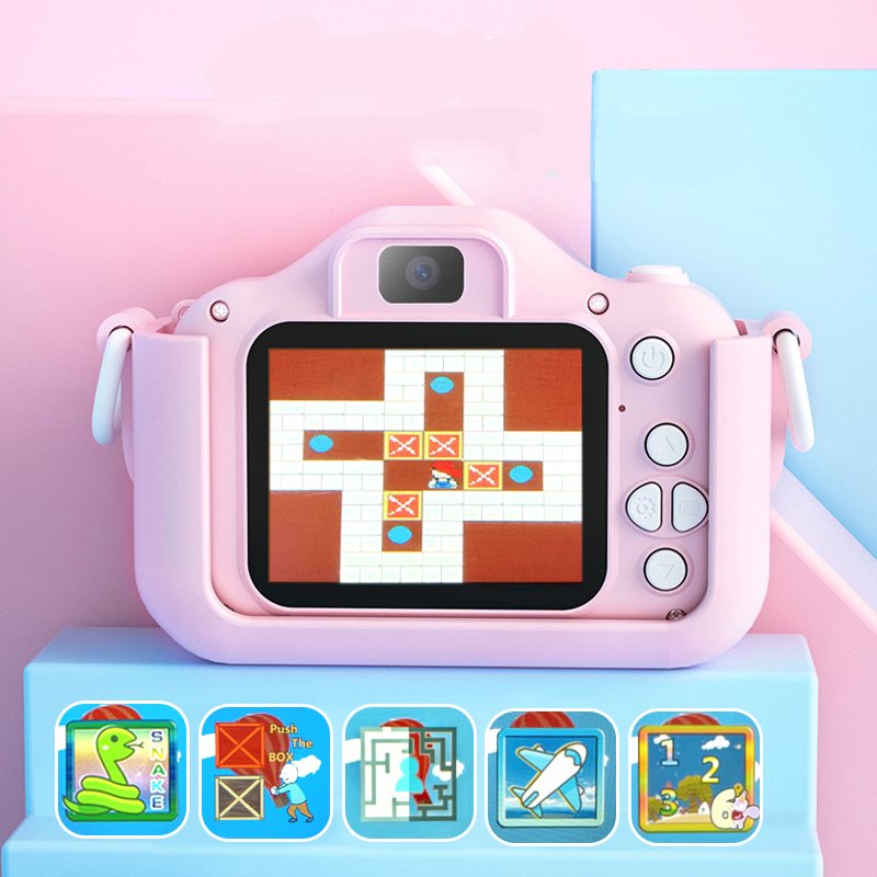 Kids Digital Tiger Camera 2 HD Children Mini Camera Toy Birthday Christmas Gift Children Educational Toys Camera for Girl Boy