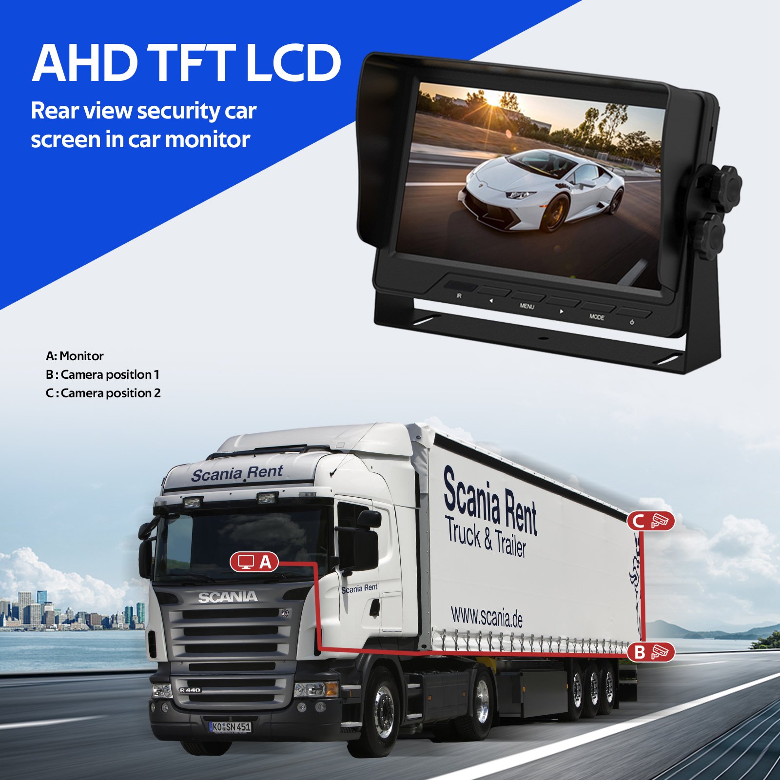 Car Vehicle CCTV Camera Set Wifi Camera System Mobile DVR 4 Channel 1080P System MDVR GPS 4G DC 12v IP68 Car Headrest Screen 2g