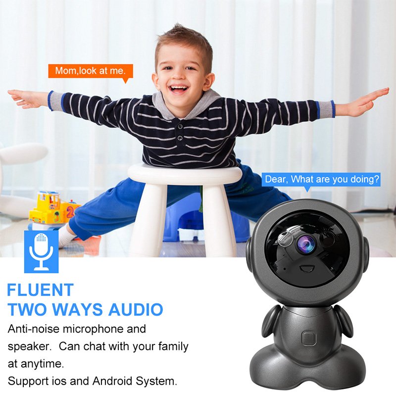 Wistino 3MP indoor HD IP cameras wifi motion detection two way voice mini cctv robot camera