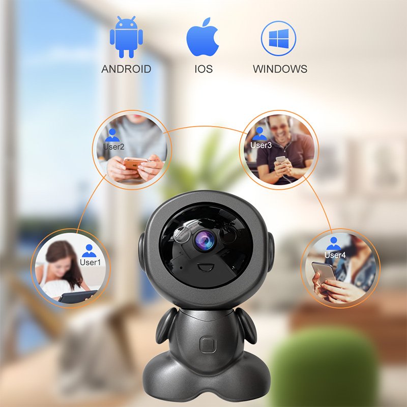Wistino 3MP indoor HD IP cameras wifi motion detection two way voice mini cctv robot camera