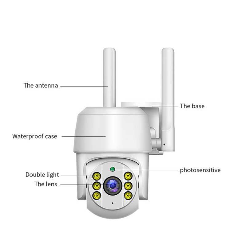 390eyes 720P Smart Wireless IP Security Camera Outdoor IP66 Waterproof Sur-veillance with 6 LED Light WIFI Network