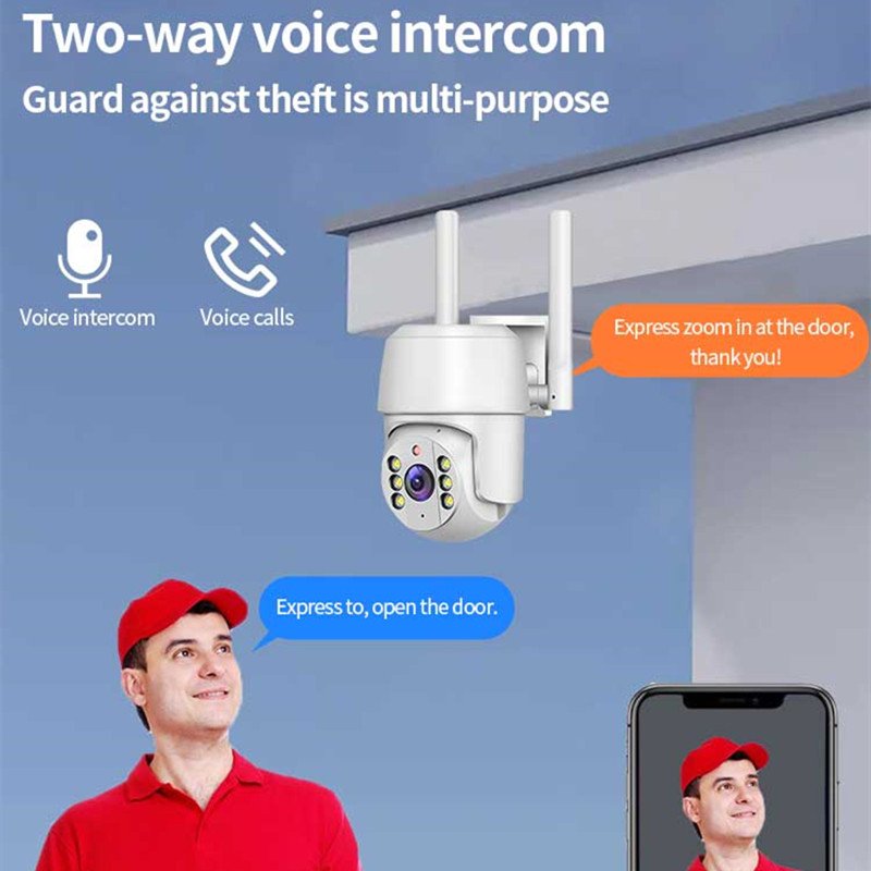 390eyes 720P Smart Wireless IP Security Camera Outdoor IP66 Waterproof Sur-veillance with 6 LED Light WIFI Network