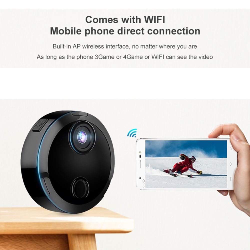 QZT 2K Wireless Network Camera Mini Body Camera Wifi Cam Camera