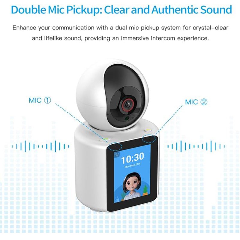2023 New product video calling smart camera with 2.8 inch IPS screen PTZ network camera for home security cctv camera