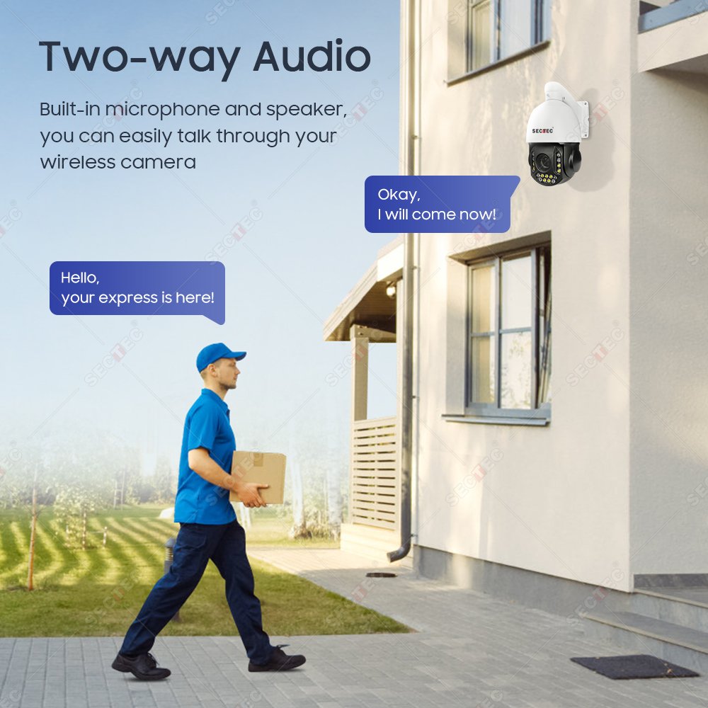 SECTEC 30X Zoom 5MP HD IP PTZ Camera Camhi Wireless Ip Wireless PTZ Network Camera POE 30X Optical Zoom Camera