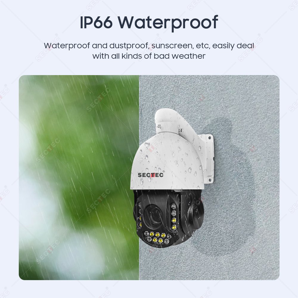 SECTEC 30X Zoom 5MP HD IP PTZ Camera Camhi Wireless Ip Wireless PTZ Network Camera POE 30X Optical Zoom Camera