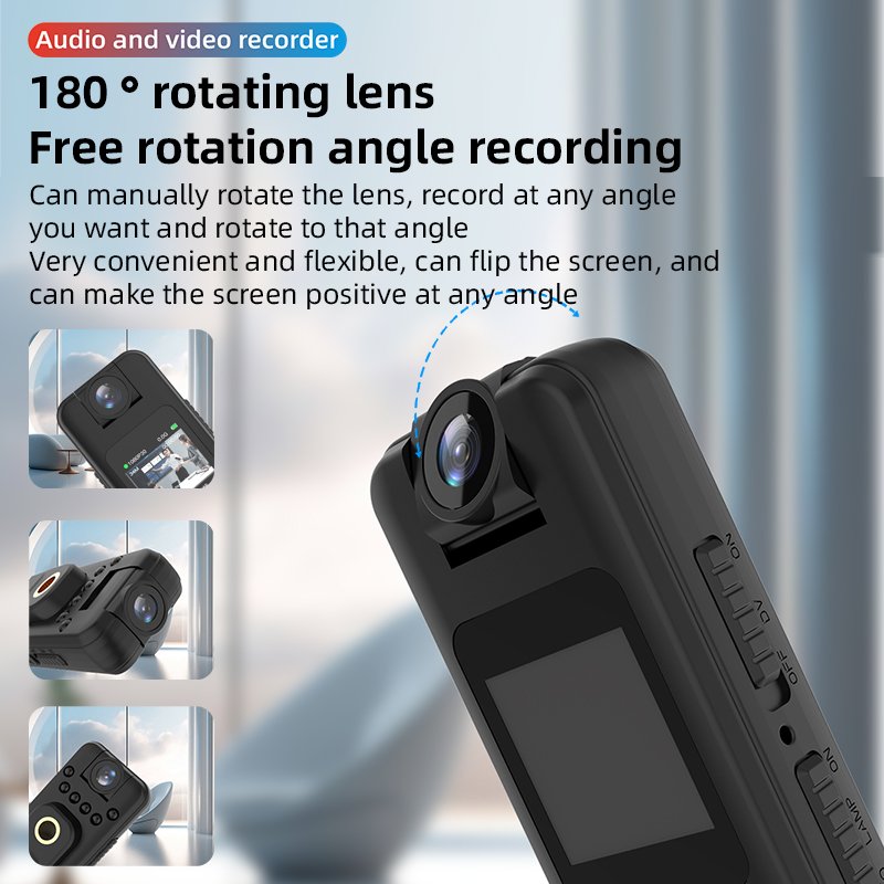 1080P Rotate Lens Multi-function Mini Action Sport DV Mini Camera Video Recorder Cam with Magnetic Back Cip