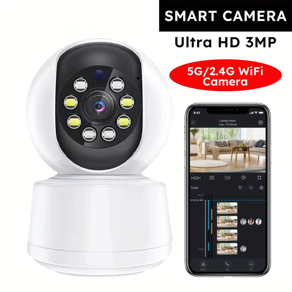 P6slite Indoor Network IPC Wireless 3MP PT Camera Cute Design Full Color Night Vision 128G TF Card Motion Alarm Security Camera