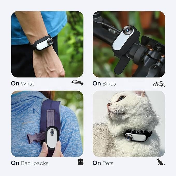 Smart Pet Collars Leashes Set GPS wireless Tracker Airtag 1080p Camera Waterproof Anti-Loss Security Activity Monitor Dogs Cats
