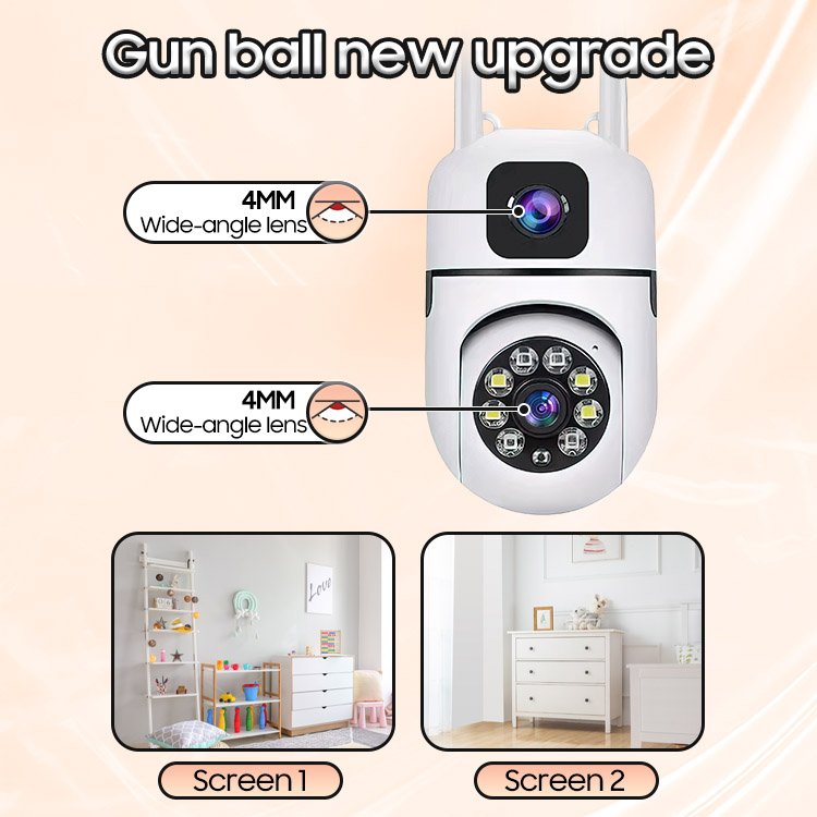 10X 4K Wifi IP Network Camera Dual Lens System Ptz Motion Tracking Security 10X Optical Zoom Surveillance CCTV Home Camera