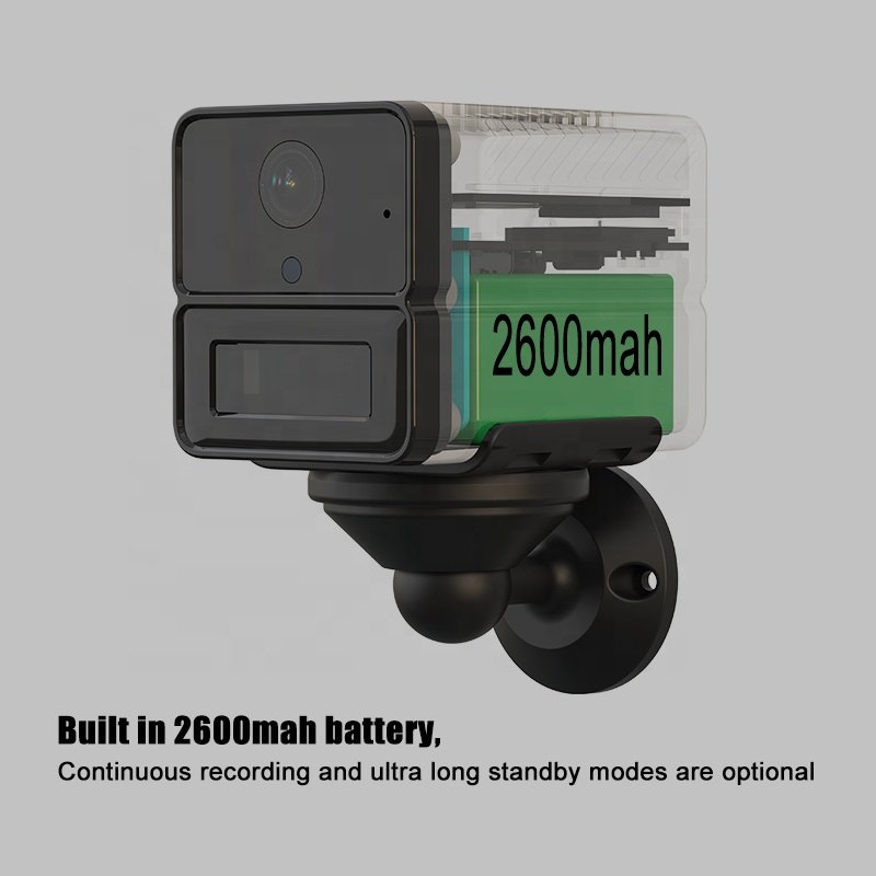 Rechargeable Battery Sim Card Wide View Angle Mini CCTV Video Network Camera D2 New Powered Long Standby Wifi 4G
