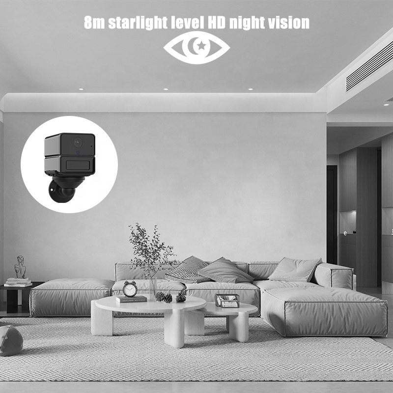 Rechargeable Battery Sim Card Wide View Angle Mini CCTV Video Network Camera D2 New Powered Long Standby Wifi 4G