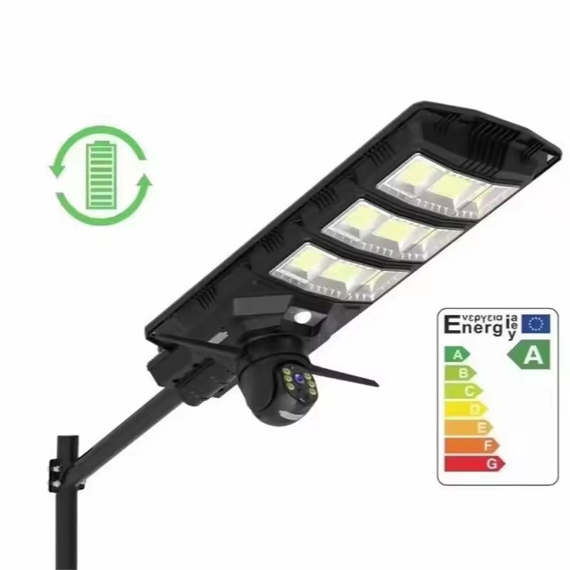 2K Waterproof Outdoor Network Solar Ip With Led Street Light Wireless 4G Solar Camera