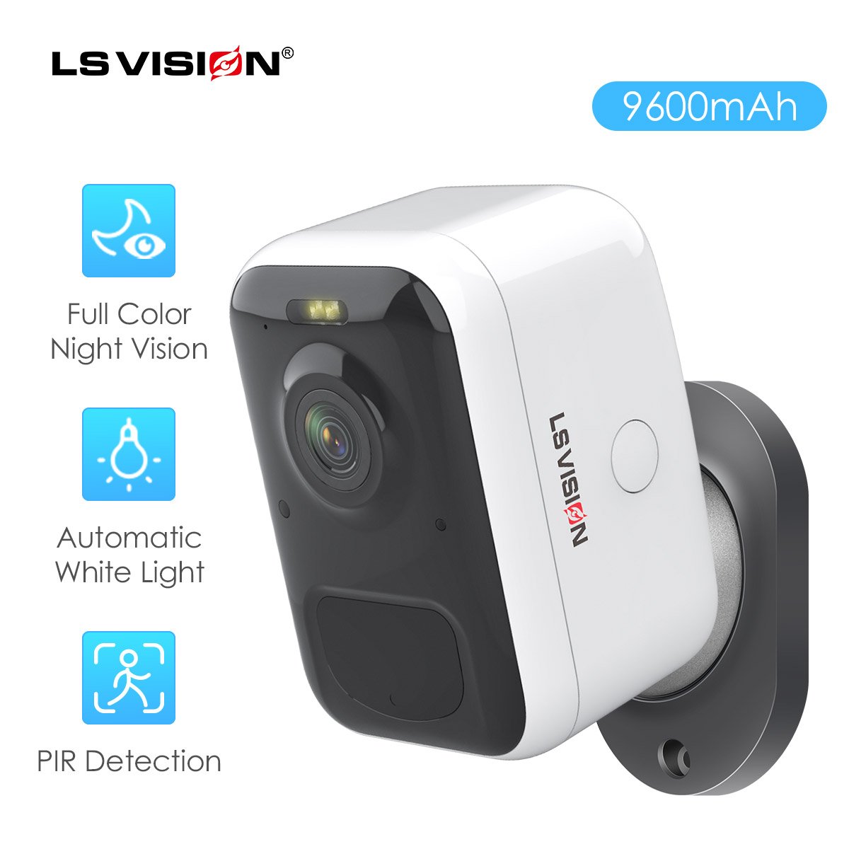Wireless wifi Security camera for outdoor/home night vision PIR motion detection Magnetic Rechargeable Battery Powered camera
