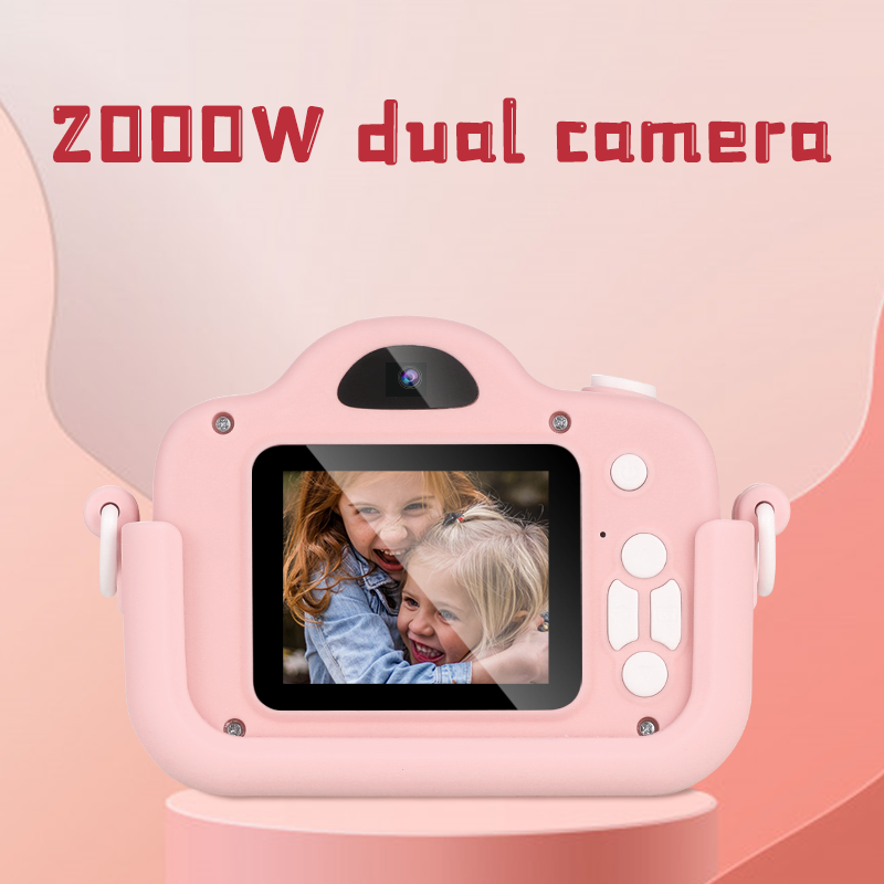 Children's Camera 1080P HD Camera Dual Lens Video Camera Cartoon Cute Outdoor Photography For Kids
