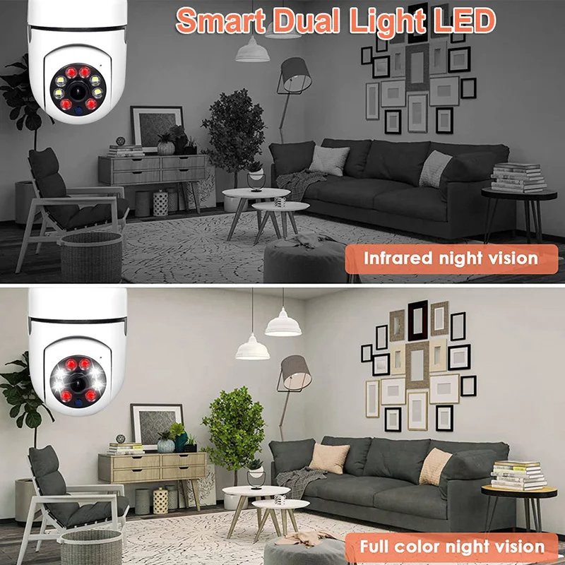Yiiot 5G 2.4G 360 Panoramic Wifi ip surveillance cameras security home security wireless e27 light bulb PTZ network cctv camera
