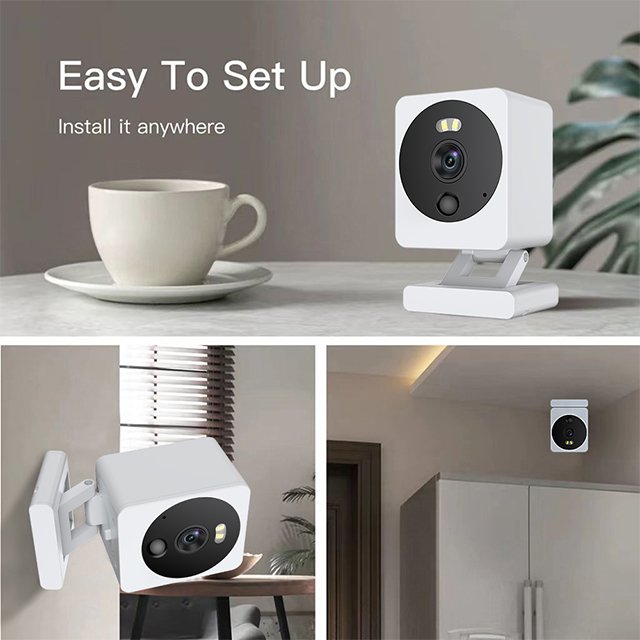PEGATAH 5MP Tuya Wifi Mini Indoor Security Camera Night Vision Two Way Audio AI-Network Home Baby Monitor Outdoor Use Cloud Data