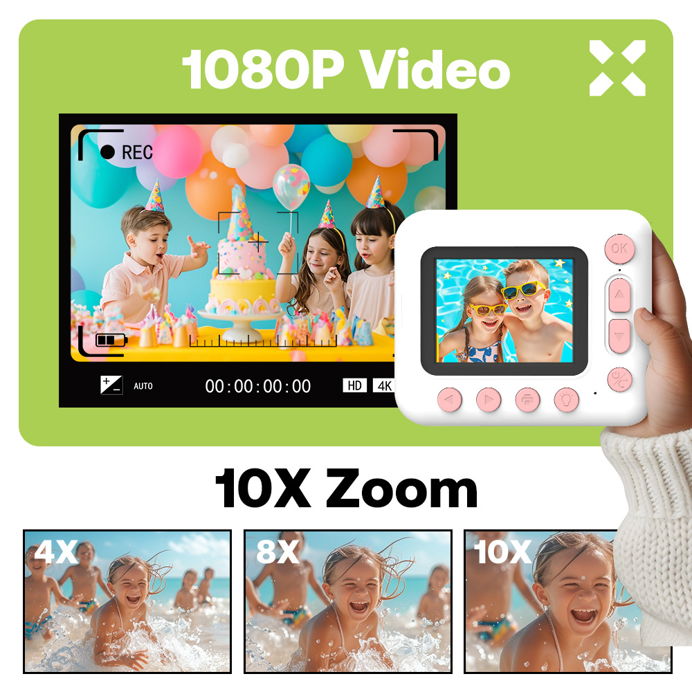 New 2.4 Inch IPS HD Screen Kids Small Printing Mini Camera Digital Instant Quick Print Camera For Kids With Immediate Print