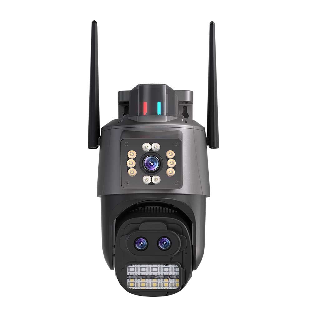 9MP Multi Lens Dual Screen Network Camera WIFI PTZ Camera Outdoor Waterproof Auto Tracking Security Camera ICSEE