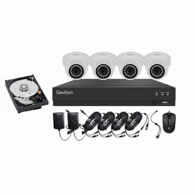 HD 1080P 4 channel 8CH 16CH all in 1 home security camera kit DVR cctv system