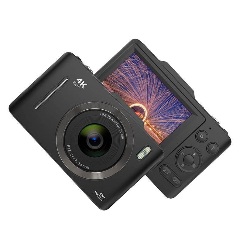 48MP 16X Zoom IPS with LCD Flash light Digital Camera Video Camcorder Anti-Shake Photo for Kids Gift Portable Mini Camera
