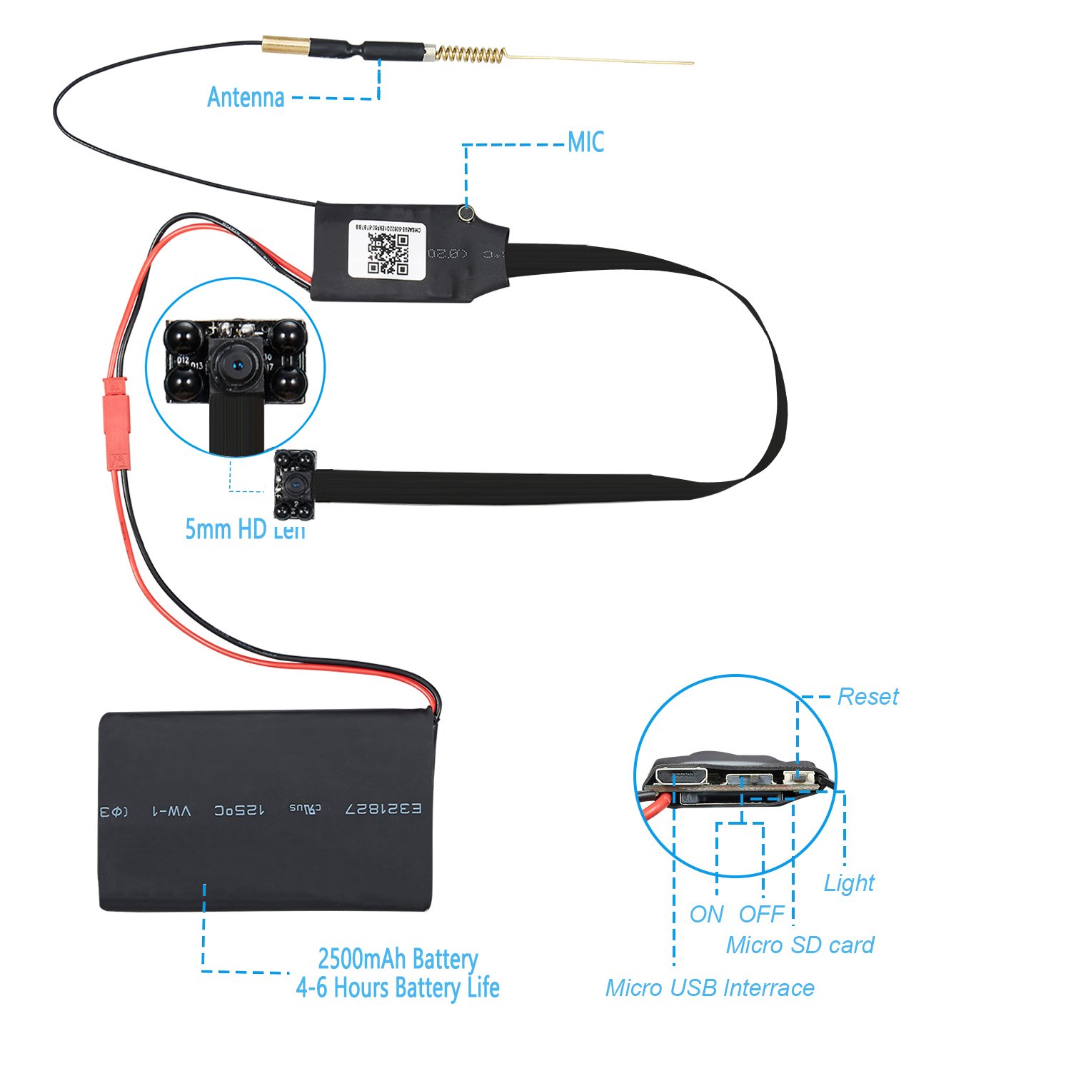 DIY Cam Mini Camera With night vision Wireless Nanny Cam 1080P HD with Motion Detection Security Cameras for Home Office Outdoor