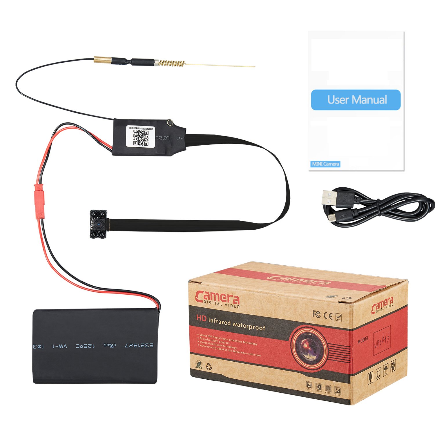 DIY Cam Mini Camera With night vision Wireless Nanny Cam 1080P HD with Motion Detection Security Cameras for Home Office Outdoor