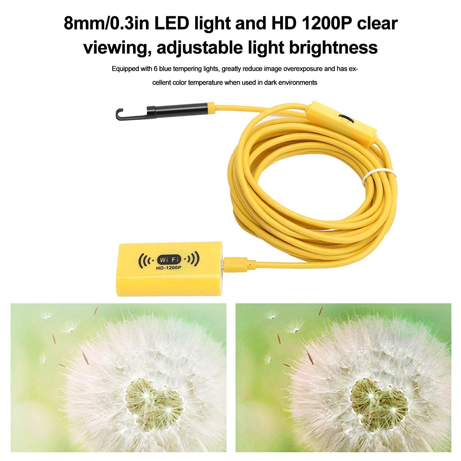 F130 8mm 4k Endoscope Camera System Wifi Endoscope Inspection Camera For Car pipe Engine Repair Endoscopic Camera System