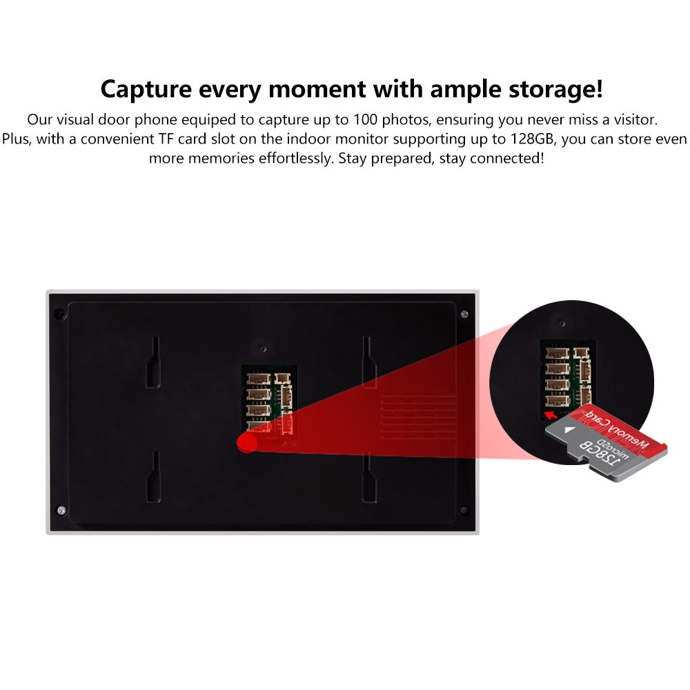 Tuya Smart Wifi Video Doorbell7 Inch Ahd Screen App Intercom Visual Intercom System With 1080p Hd Camera