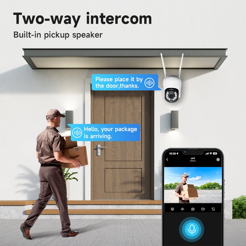 Tuya Smart Wireless PTZ CCTV Camera Wifi Network Camera Auto Tracking Audio Motion Detection Alarming Wifi Home Security Camera