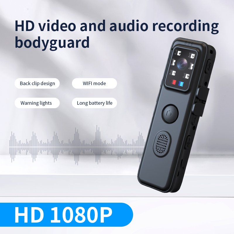 Wifi Video Camera with Night Vision 1080P Body Mounted Camera with Audio and Video Recording