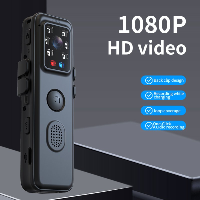 Wifi Video Camera with Night Vision 1080P Body Mounted Camera with Audio and Video Recording