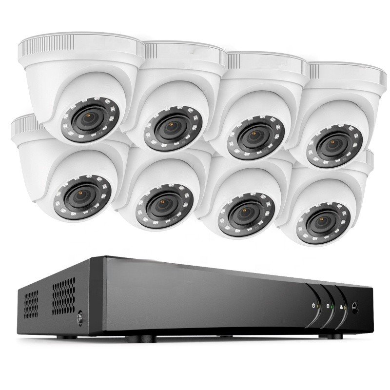 8CH 5MP H.265+ DVR Security Camera System 8pcs 1080p Outdoor Security Waterproof CCTV Camera P2P