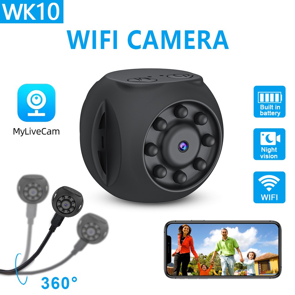 Hot Sale WK10 Wifi Camera Night Vision Video Recorder Mini Wifi Camcorder HD 1080P MD21/MD23/MD25/MD26/MD18 Mini Camera
