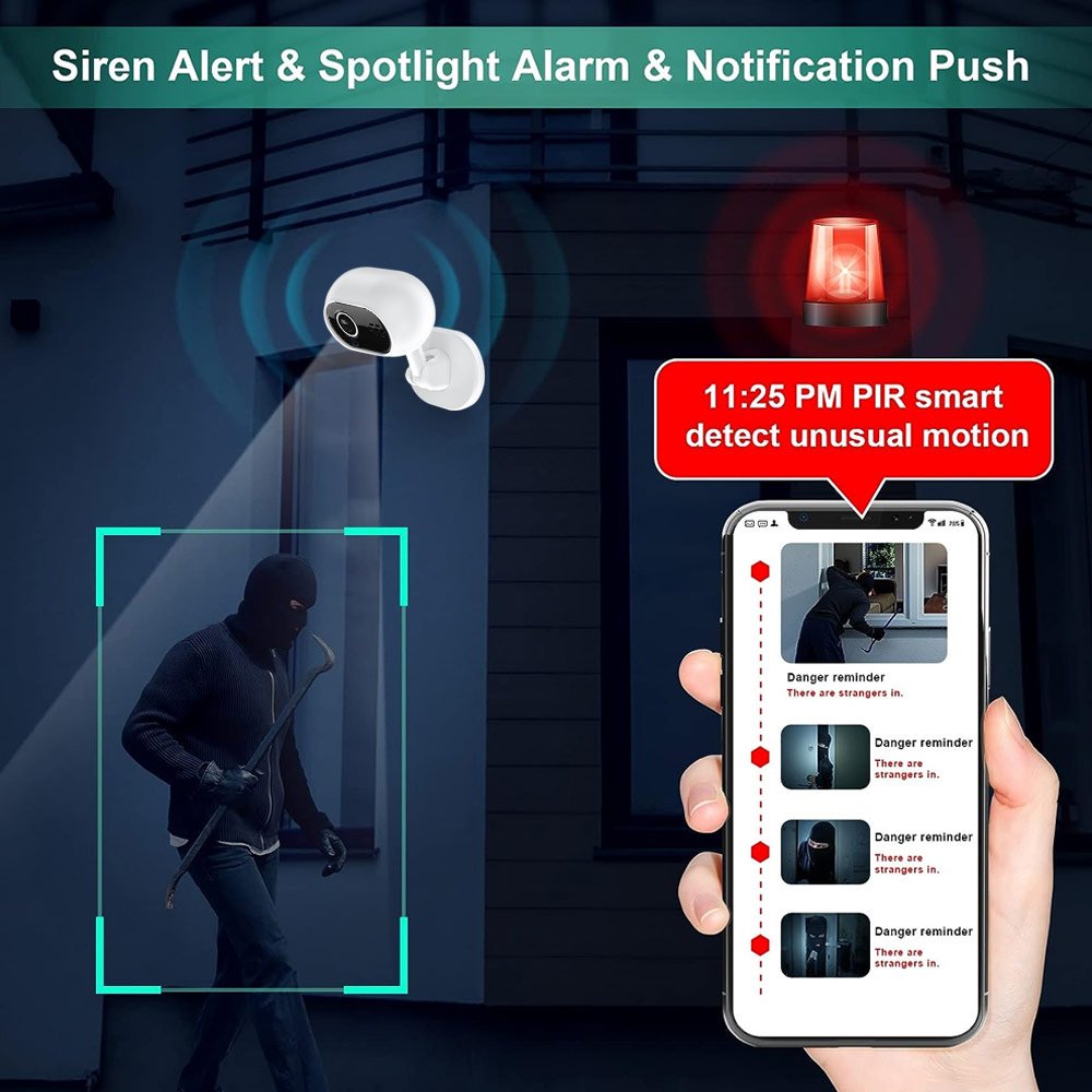 WiFi Night Vision Security Baby Monitor Lens Rotation Mini PC Web Camera