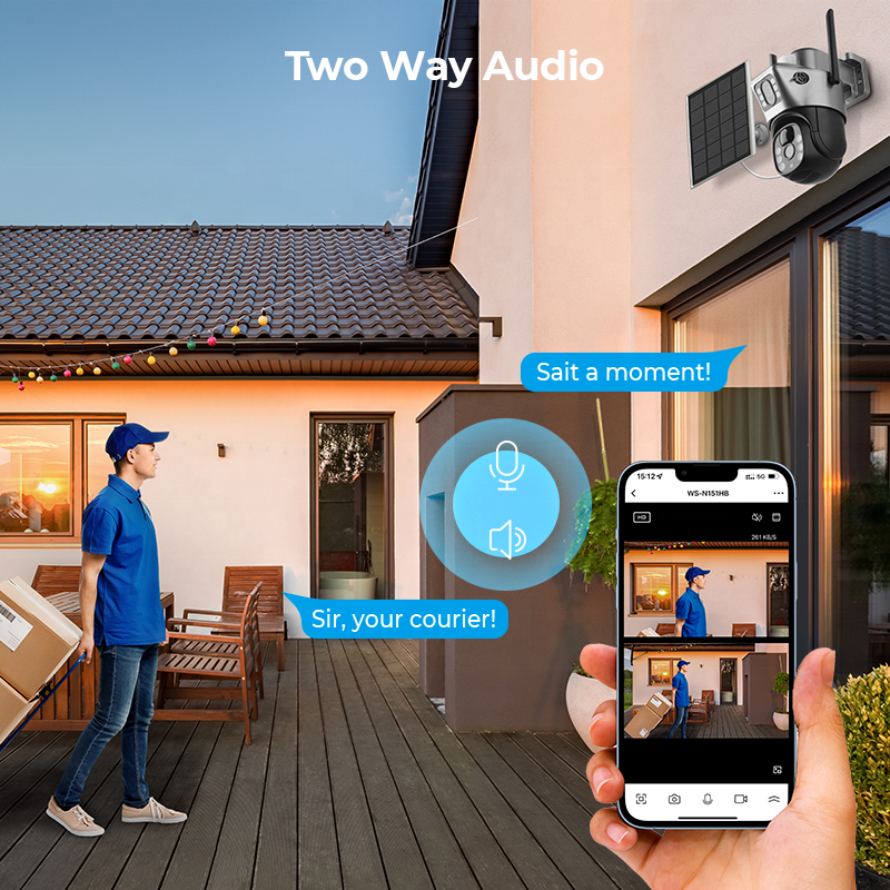 4MP panoramic 4G wifi solar battery dual lens floodlight network camera wireless auto tracking outdoor 4g sim solar ptz camera