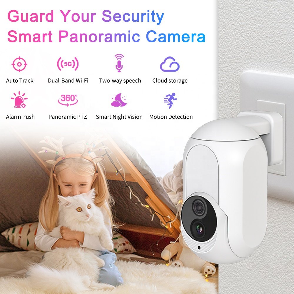 tuya camera HD 1080p 110-220V direct plug in AI Auto tracking smart night vision ptz camera network camera