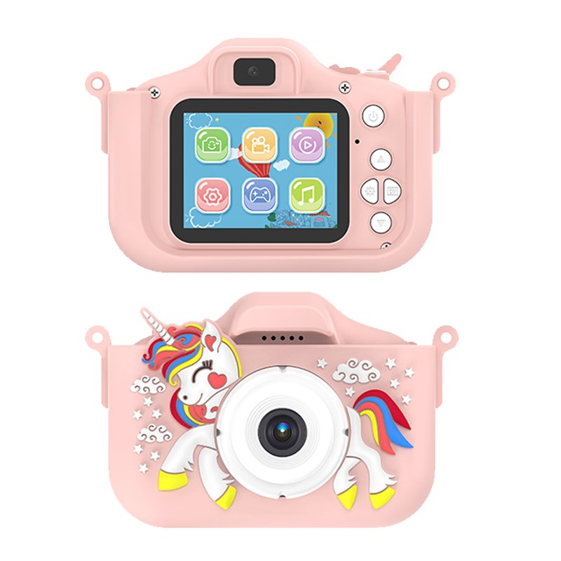 X10S Mini dual lens Kids camera 1080P unicorn cartoon children camera adorable toy kids selfie digital camera as gift prize
