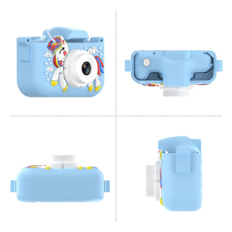 X10S Mini dual lens Kids camera 1080P unicorn cartoon children camera adorable toy kids selfie digital camera as gift prize