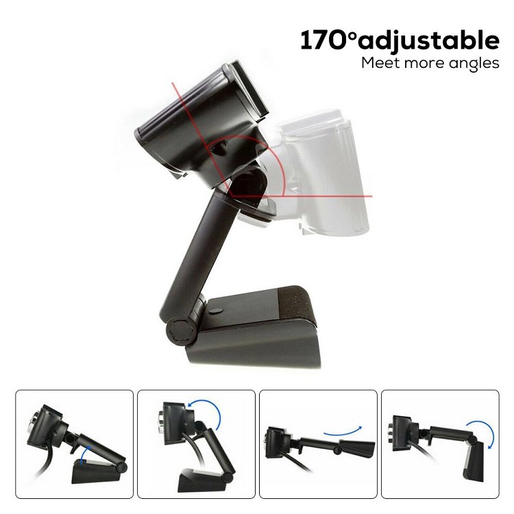 Webcam 1080P HD Webcam PC Computer Camera With Built-in HD Microphone Light Correction Camera 1080 For Live Video Office Work