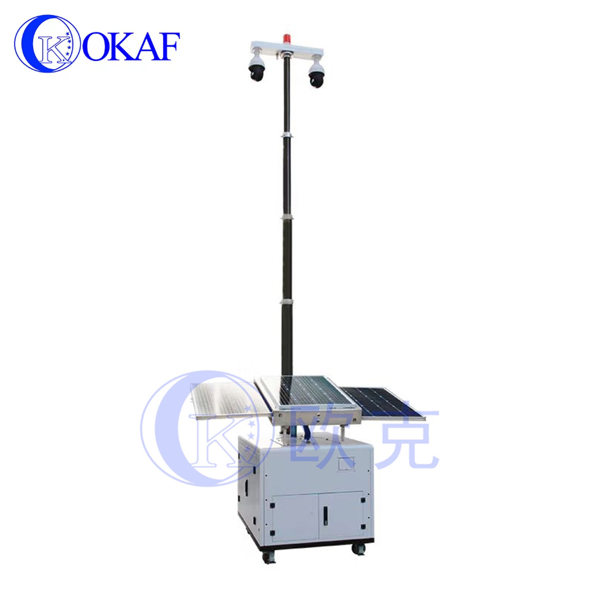 All-In-One Mobile Solar Security Trailer with Rapid Deployment CCTV Camera Solution Analog Camera