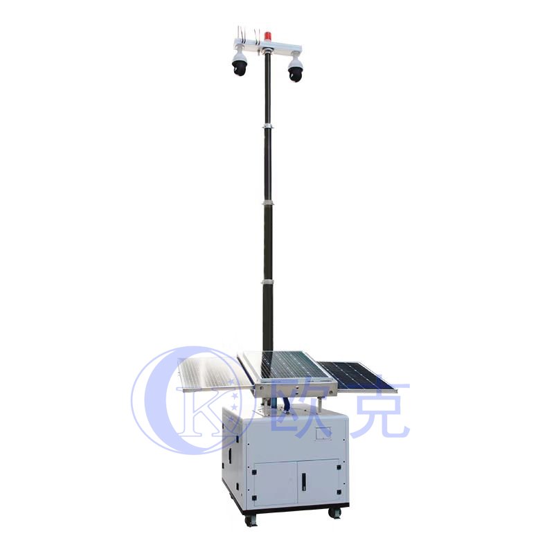 All-In-One Mobile Solar Security Trailer with Rapid Deployment CCTV Camera Solution Analog Camera