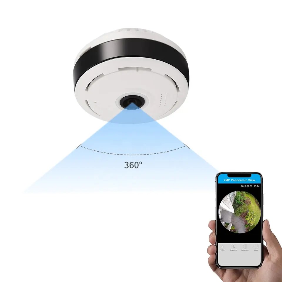 5MP Full HD Surveillance Intelligent Wide-Coverage Advanced Panoramic Fisheye Camera with Night Vision for Enhanced Security