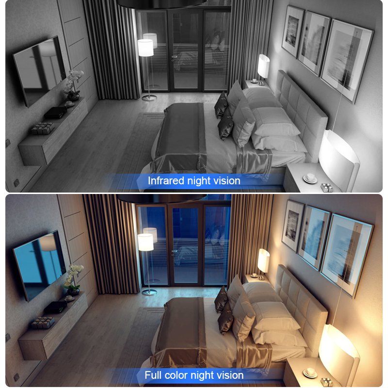 High quality E27 night vision wireless light bulb camera 360 cctv hidden 5G /2.4G wifi mini ip security digital camera
