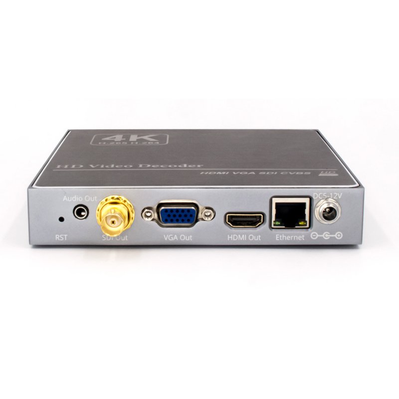 H.265 H.264 IP to SDI HDMI VGA CVBS Video Streaming Decoder SRT IP Camera Decoder for Decoding HTTPS RTSP RTMP UDP M3U8 HLS SRT