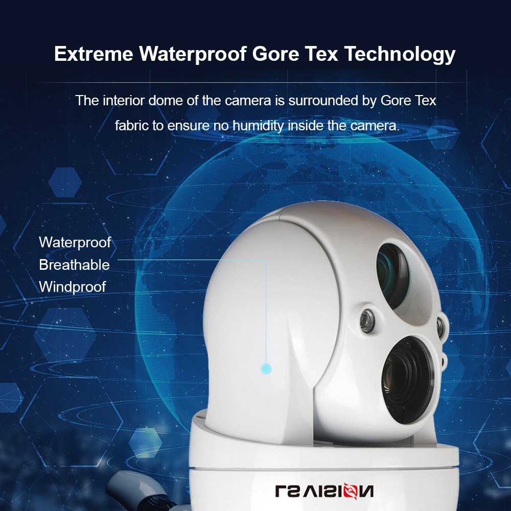 LS VISION Outdoor Security Surveillance IP Camera 4MP/8MP with Built-In Siren and Micro SD Card Storage Options Network Camera
