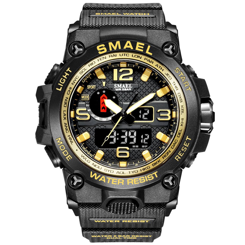 Factory Sports Smael Quartz Watch Analog Wrist Led Display Luxury Mens Digital Watches