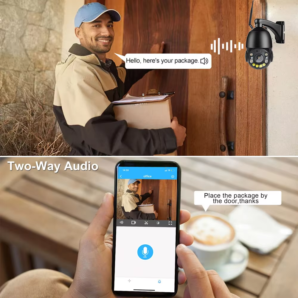 IP66 Waterproof Metal 5MP 30X Zoom HD IP WIFI PTZ Camera Two Way Audio Humanoid Tracking Wireless PTZ Network Camera