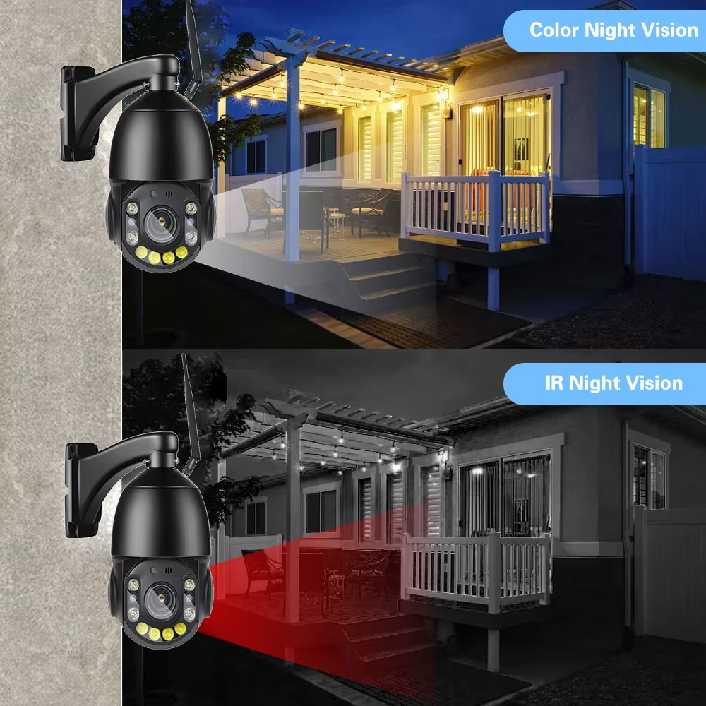 IP66 Waterproof Metal 5MP 30X Zoom HD IP WIFI PTZ Camera Two Way Audio Humanoid Tracking Wireless PTZ Network Camera