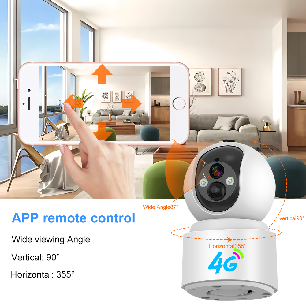 AOV Home Security Camera CCTV IP Low Power Dual Lens Two-way Voice Intercom 4G SIM Card WIFI Network Wireless PTZ Camera